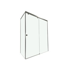 Gama Elite - Divisória wc com lateral fixo vidro 8 mm