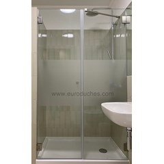 Gama Elite - Porta batente + fixo vidro 8 mm
