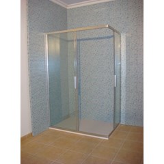 Gama Premium - Cabine duche retangular vidro 6 mm