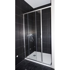 Gama High Quality - Divisória WC com lateral  fixo  vidro 4 mm